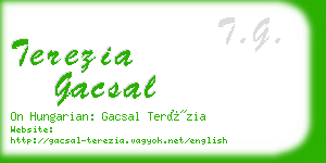 terezia gacsal business card